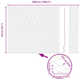 Ogrodzenie heksagonalne 0,5 x 50 m PVC zielony