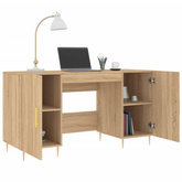 vidaXL Biurko, dąb sonoma, 140x50x75 cm, materiał drewnopochodny model standard