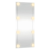 vidaXL Lustro ścienne z LED, 50x100 cm, szklane, prostokątne