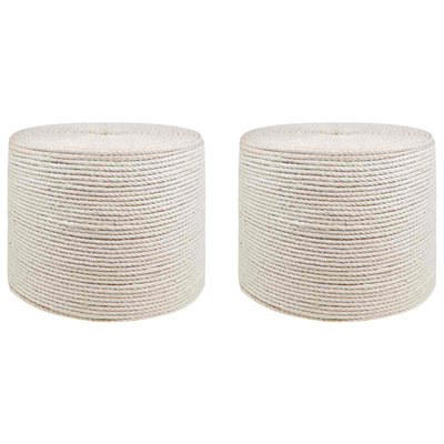 Lina jutowa 2 szt. 20 mm 100 m Biały 100% juta Tossa