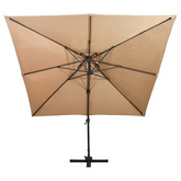 Parasol ogrodowy Cantilever z podwójnym blatem 300x300 cm Taupe