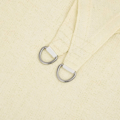 Żagiel ogrodowy HDPE, trójkątny, 5x5x5 m, kremowy