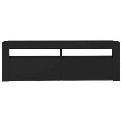 vidaXL Szafka pod TV z oświetleniem LED, czarna, 120x35x40 cm