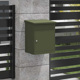 Skrzynka na przesyłki Z blokadą oliwkowy 47.5 x 38 x 59 cm Stal