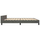 vidaXL Rama łóżka z zagłówkiem, ciemnoszara, 200x200 cm, aksamitna model standard