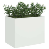 Doniczka ogrodowa Biały 50 x 32 x 40 cm Stal zimnogięta