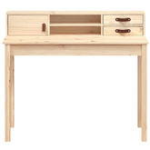 vidaXL Biurko, 110x50x93 cm, lite drewno sosnowe