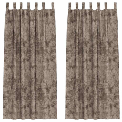Zasłony z weluru 2 pcs Cappuccino 260 x 140 cm Aksamit