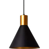 Lampa Wisząca złoto-czarna Abruzzo Salvatore E27