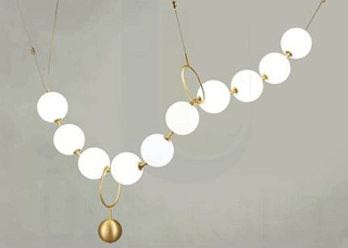 LAMPY, JAK NASZYJNIKI Z PEREŁ -Pearl Perla