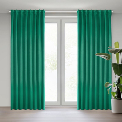 Zasłona Milan ciemnozielona 140x300