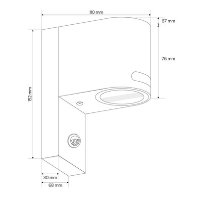 Ogrodowa oprawa elewacyjna, kinkiet z czujnikiem ruchu VIRA 1 SENSOR GU10 czarny IP54 EDO777376 EDO Solutions