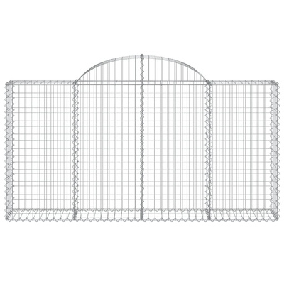 Kosze gabionowe, 14 szt, 200x30x100/120cm, galwanizowane żelazo