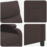 Fotel recliner Ciemny brąz tkanina
