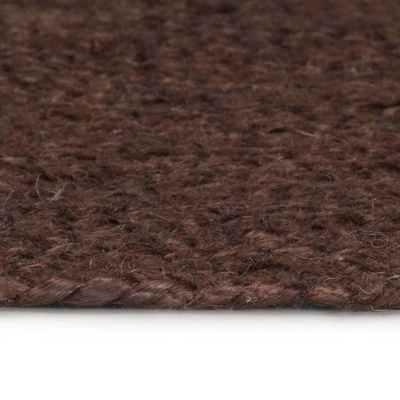vidaXL Ręcznie wykonany dywanik z juty, okrągły, 120 cm, brązowy