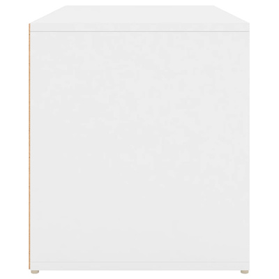 Ławka do przedpokoju, biała 80x40x45 cm materiał drewnopochodny