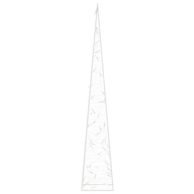 Akrylowy stożek dekoracyjny, niebieski, LED, 90 cm