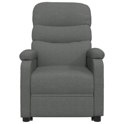 vidaXL Podnoszony fotel masujący, ciemnoszary, tkanina model standard