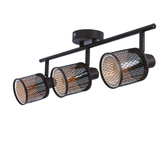 Lampa sufitowa kawowe złoto klosz bursztyn 3xE14 Canabera Candellux 93-82541