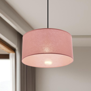 SHANTI lampa wisząca czarny 1x40 E27 abażur jasny wrzosowy  31-38647