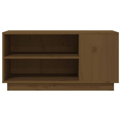 vidaXL Szafka pod TV, miodowy brąz, 80x35x40,5 cm, lite drewno sosnowe