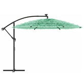 Parasol ogrodowy na stalowym słupku, zielony, 269x269x235 cm