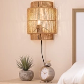 Kinkiet LED z Rattanu Boho Abruzzo Arianna E27