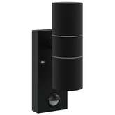 Zewnętrzna lampa ścienna 2 pcs Czarny 7 x 10 x 22 cm