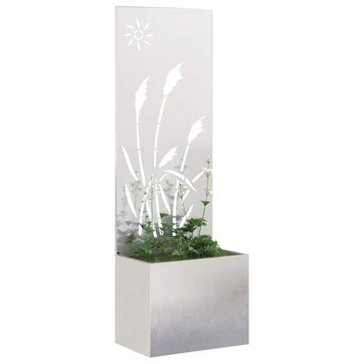 Ekran zapewniający prywatność w ogrodzie Srebrny 50 x 150 cm