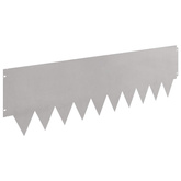 Krawężnik do trawnika 20 szt. 103 x 30 cm Stal srebrny