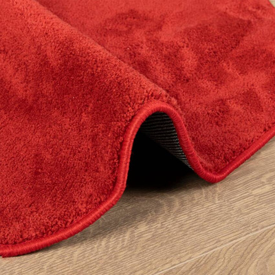 vidaXL Dywan OVIEDO z krótkim włosiem, czerwony, Ø 240 cm