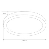 Plafon PERETI LED 24W biały pierścień 35cm, 4000K barwa neutralna, 2400lm, IP44, 220-240V EDO777613 EDO Solutions