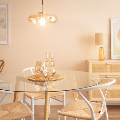 Lampa Wisząca Szklana Miodowa 35cm E27 Abruzzo Artel