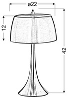 Lampa Stołowa Gabinetowa Candellux Oxford 41-25173 E14 Złoty / Dotykowa/