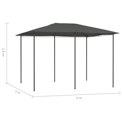Altana, 3x4x2,6 m, antracytowa, 160 g/m?