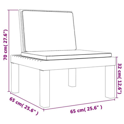 vidaXL Leżak z poduszkami antracytowy, PP