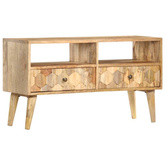 vidaXL Szafka pod TV, 90x30x50 cm, lite drewno mango