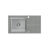 RALPH 111 Fusion GraniteQ silver stone z komorą stalową (780x430x190) z syfonem manualnym i zaślepką