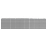 Domek ogrodowy jasnoszary 191x810x198 cm Stal ocynkowana