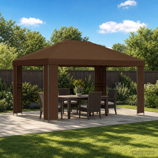 Altana 4 × 3 m brązowy Poliester i Stal 190 gsm