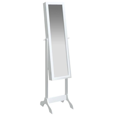 vidaXL Lustro wolnostojące, białe, 34x37x146 cm