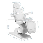 Fotel kosmetyczny elektr. Azzurro 870 3 siln. biały 109081