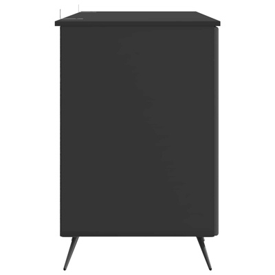 Biurko Czarny 142,5 x 50 x 75 cm Drewno inżynieryjne
