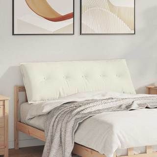 Poduszka na plecy Kremowy 140 x 50 cm Tkanina sztruksowa