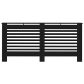 Osłona na kaloryfer, czarna, 172x19x81,5 cm, MDF