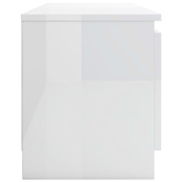 vidaXL Szafka pod TV, wysoki połysk, biała, 120x30x35,5 cm