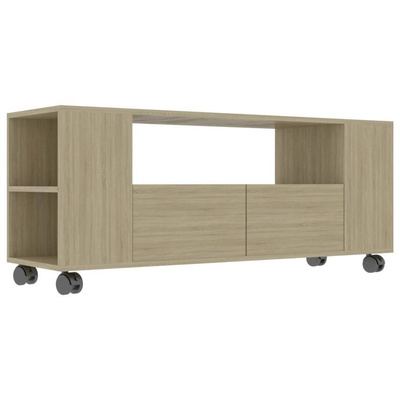 vidaXL Szafka pod TV, dąb sonoma, 120x35x48 cm materiał drewnopochodny