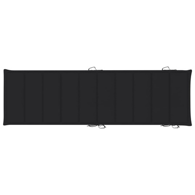 vidaXL Leżaki z poduszkami i stolikiem, 2 szt., lite drewno akacjowe