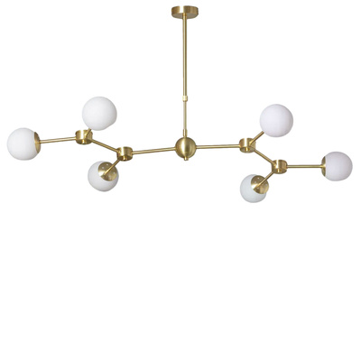 Lampa Sufitowa Złota Kule Mleczne Abruzzo Ricardo 6xE27