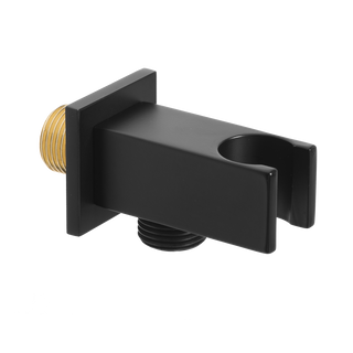 Przyłącze z uchwytem na słuchawkę kwadratowe, czarne SC-P1-041-P Invena